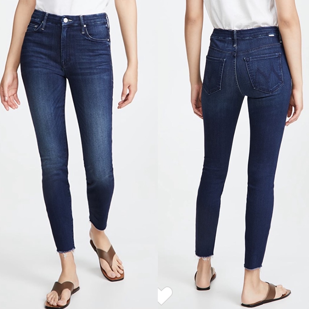 MOTHER | High Waisted Looker Ankle Fray Jeans 25
